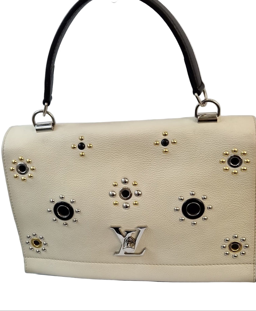 Borsa a mano Louis Vuitton Lockme avorio