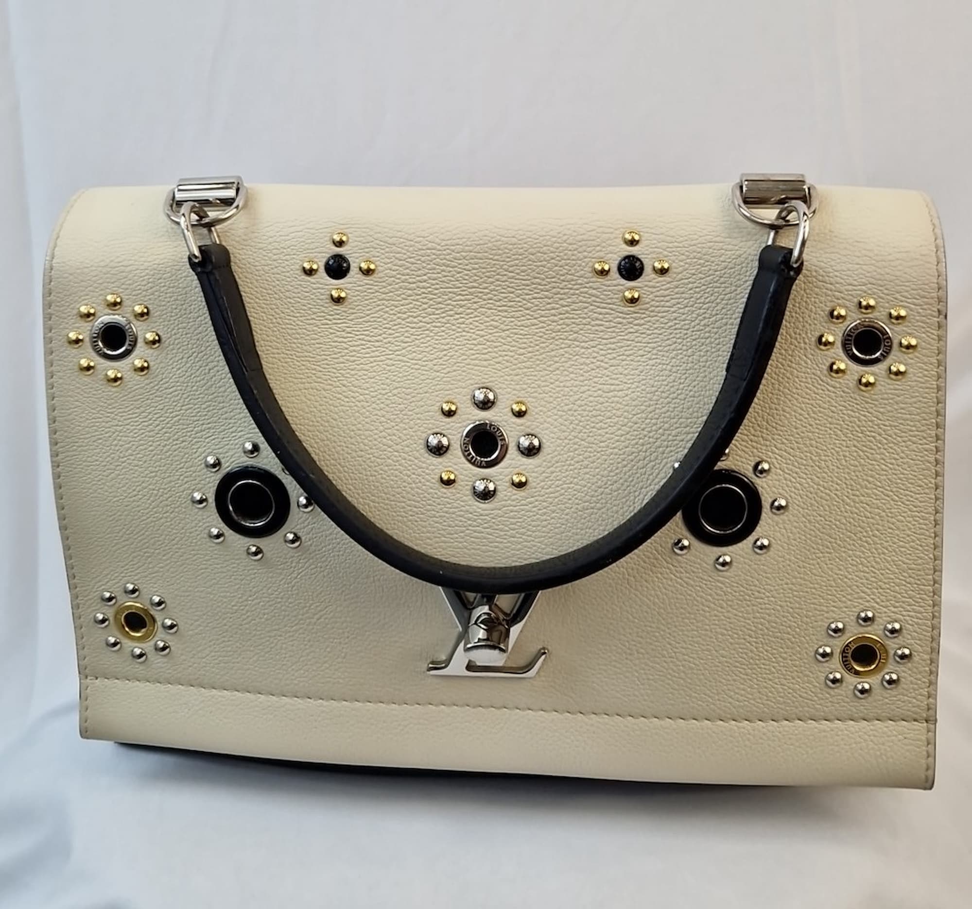 Borsa a mano Louis Vuitton Lockme avorio