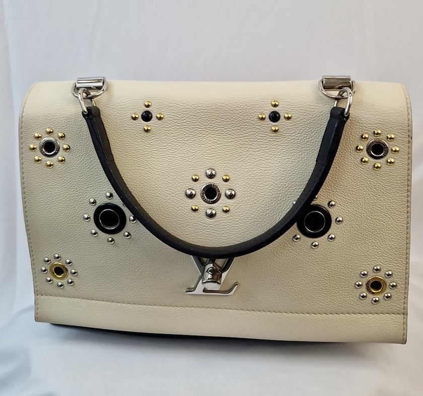 Borsa a mano Louis Vuitton Lockme avorio