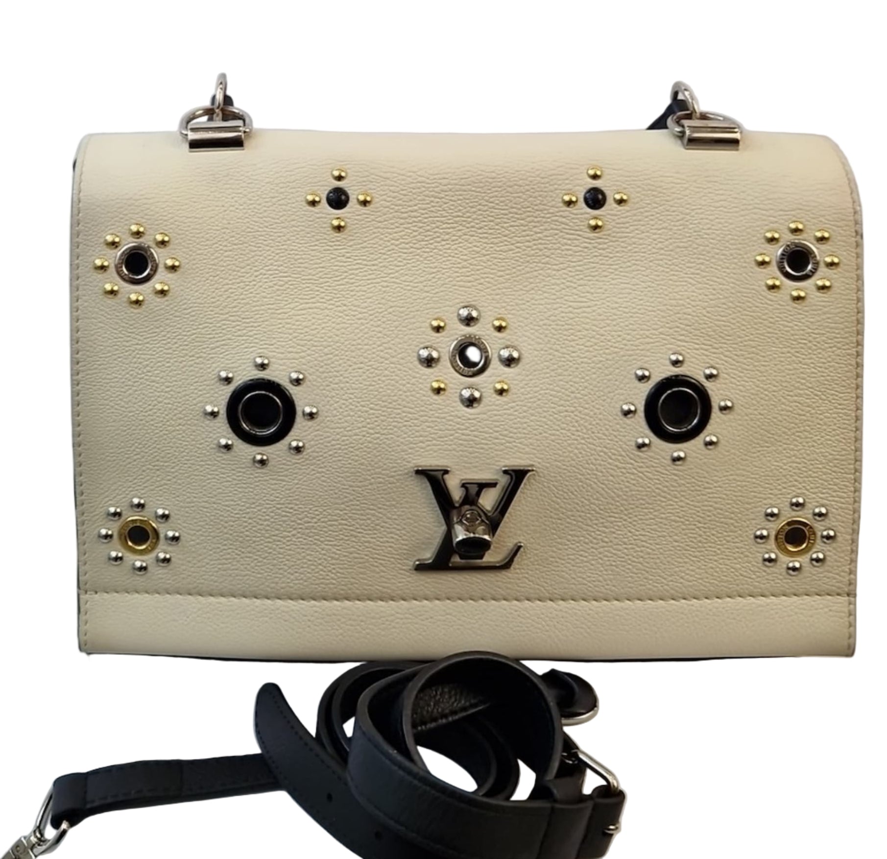 Borsa a mano Louis Vuitton Lockme avorio
