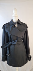 Trench Burberry Short Kensington Heritage Trench Coat nero