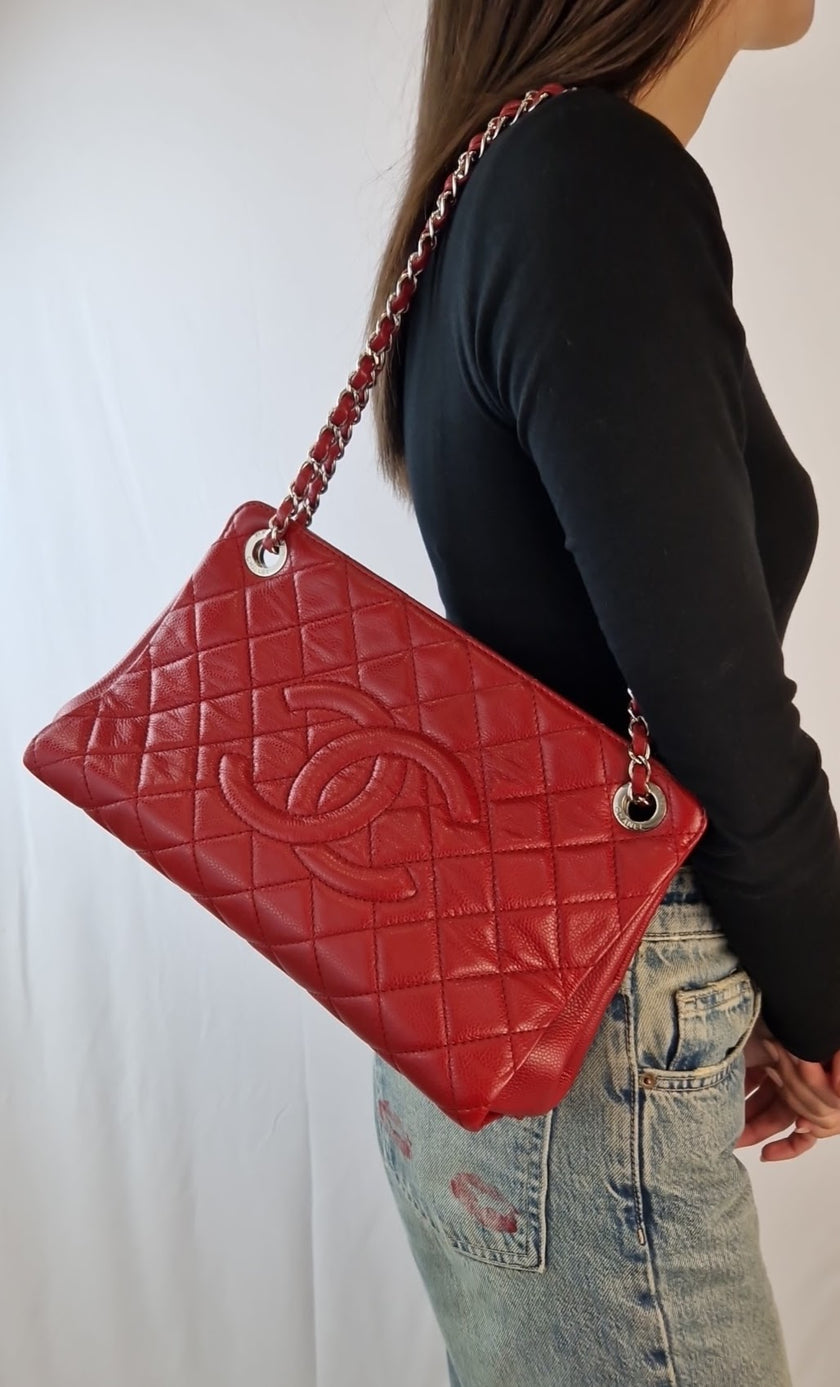Chanel red shoulder bag