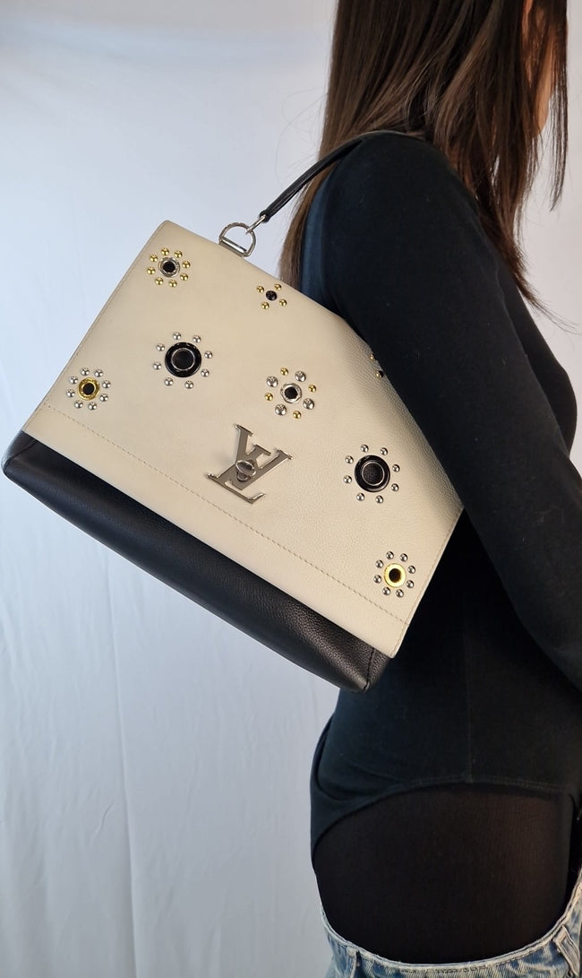 Borsa a mano Louis Vuitton Lockme avorio