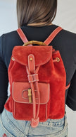 Zaino Gucci Bamboo Camoscio Rosso Vintage