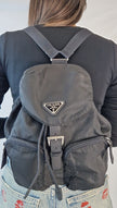 Zaino Prada in nylon nero