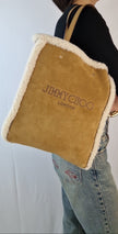Borsa a mano Jimmy Choo suede beige
