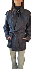 Trench Burberry Short Kensington Heritage Trench Coat nero