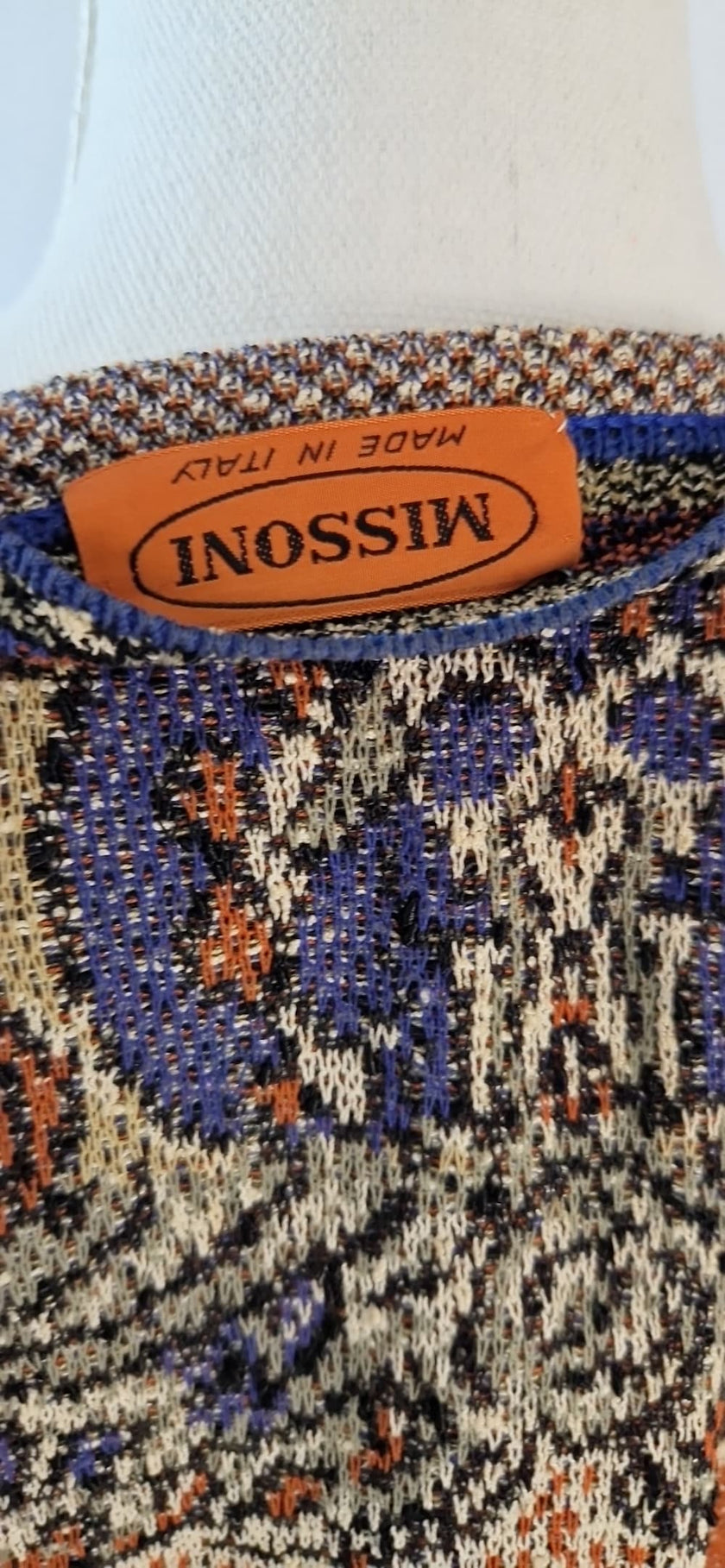 Vintage-Strickjacke von Missoni mit Zickzackmuster