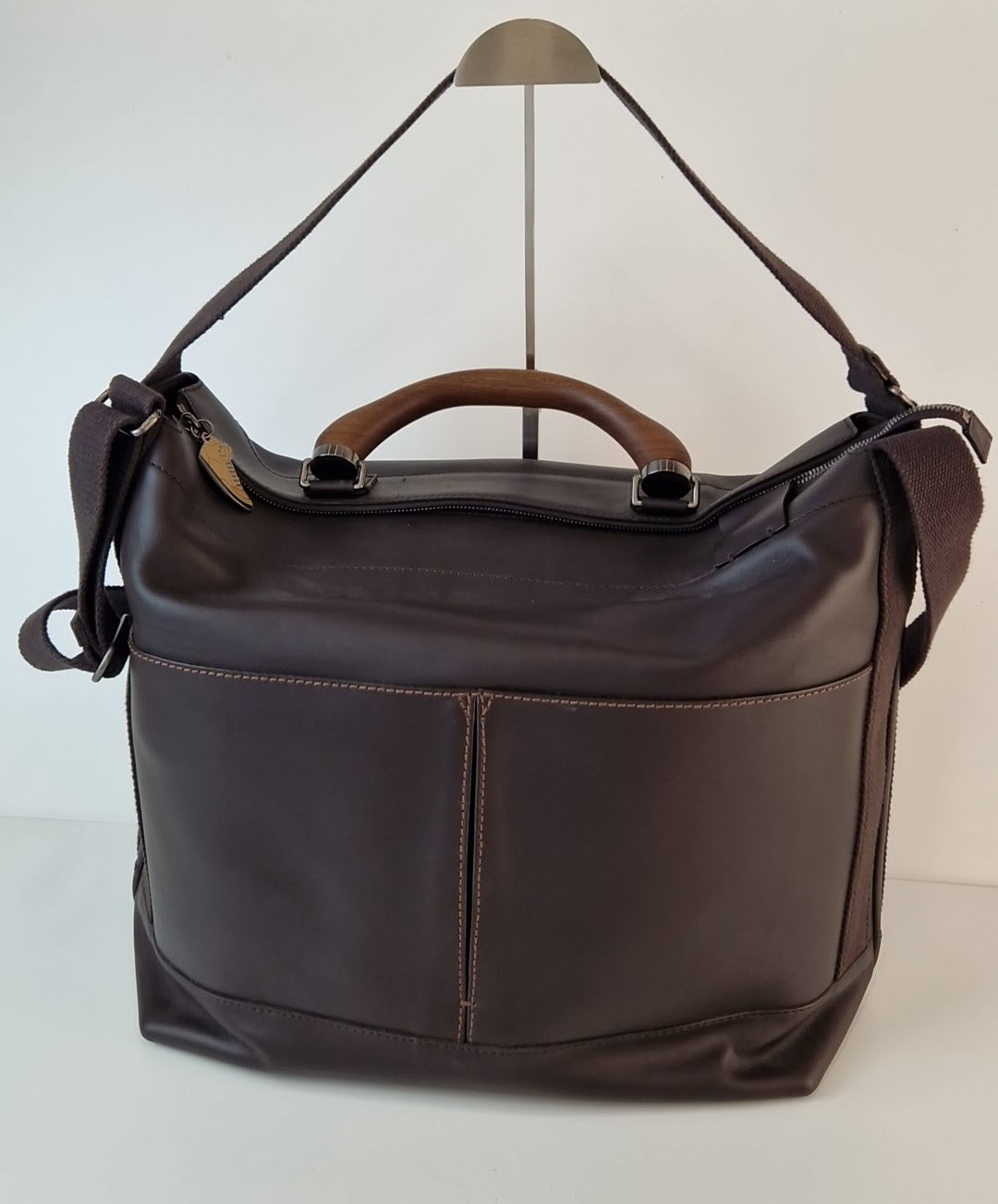 Salvatore Ferragamo braune Lederhandtasche und Schultertasche