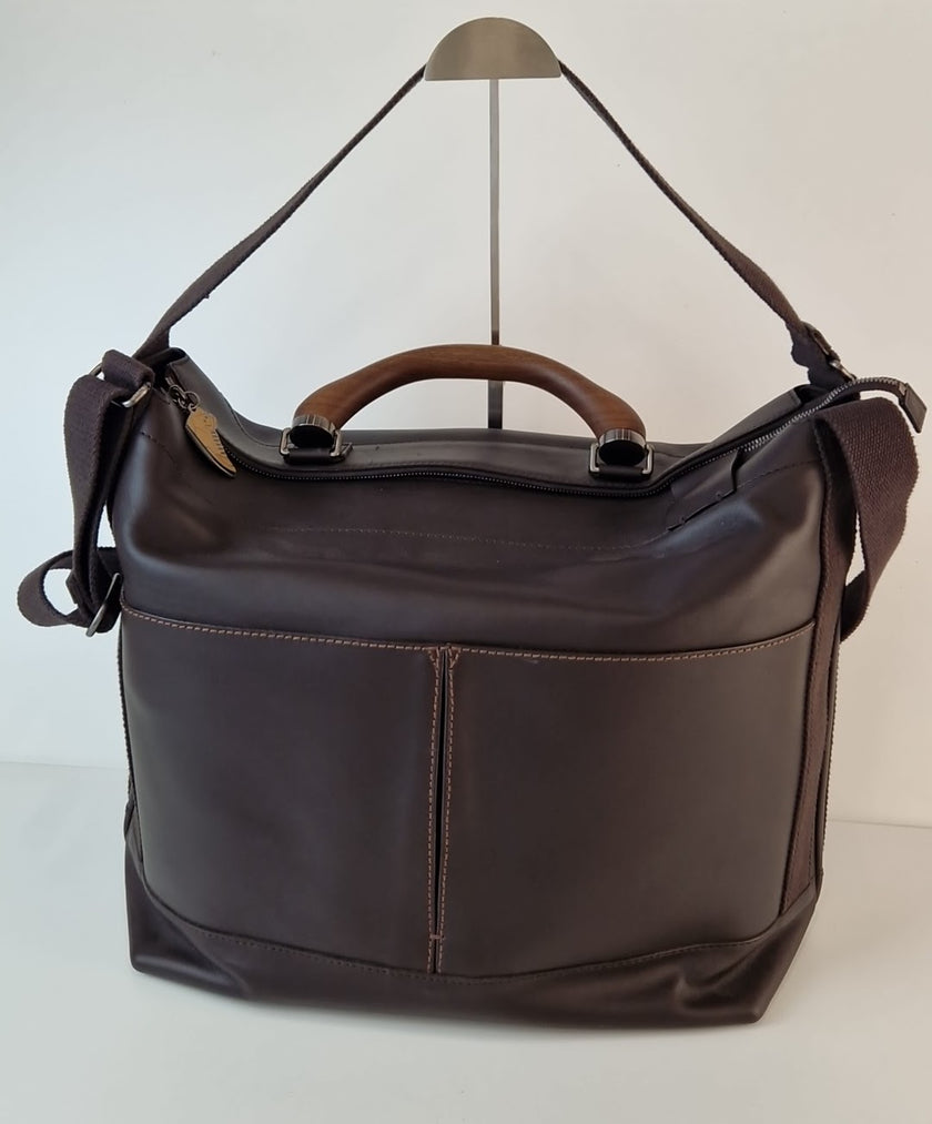 Salvatore Ferragamo braune Lederhandtasche und Schultertasche