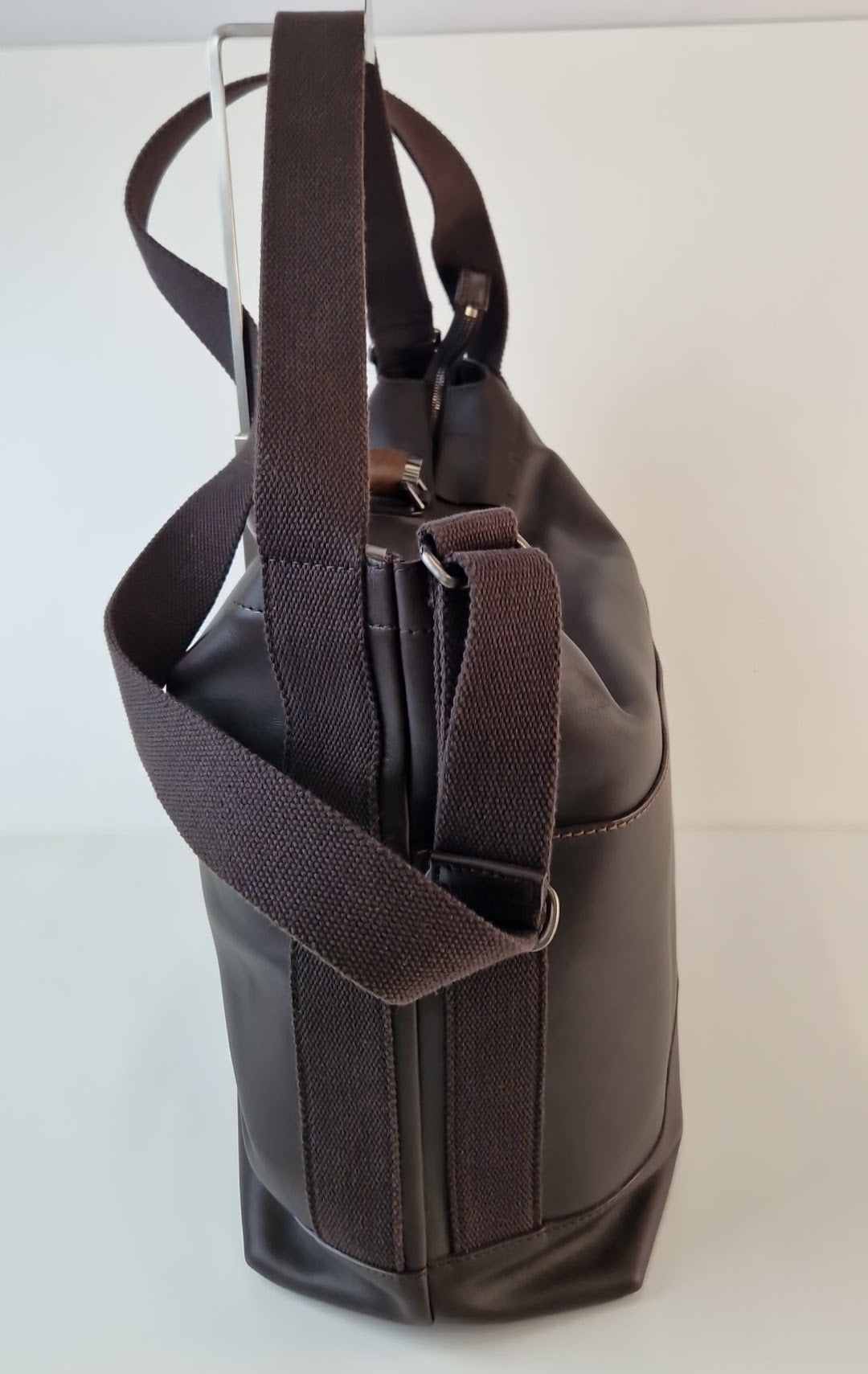 Salvatore Ferragamo braune Lederhandtasche und Schultertasche