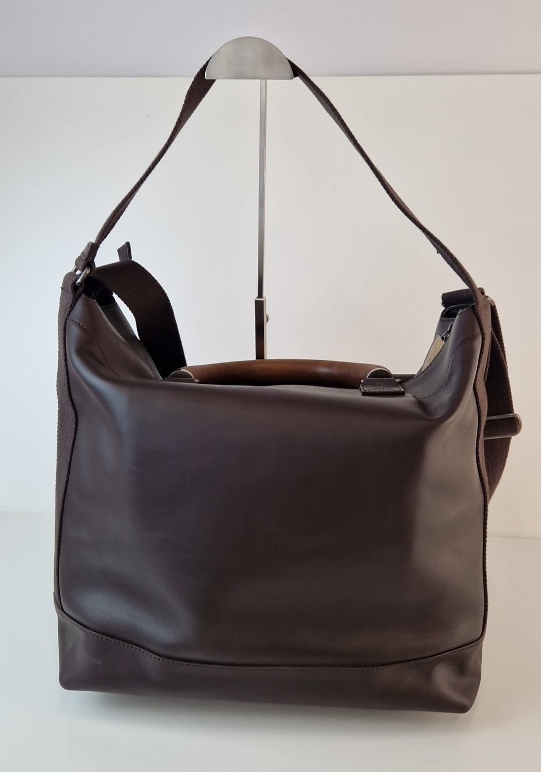 Salvatore Ferragamo braune Lederhandtasche und Schultertasche