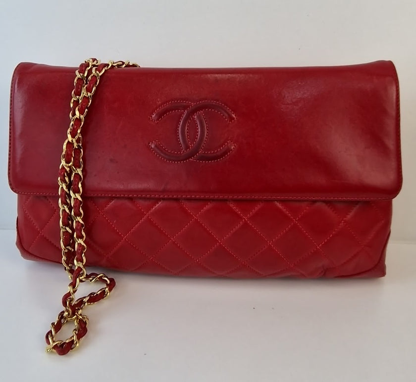 Chanel red shoulder bag