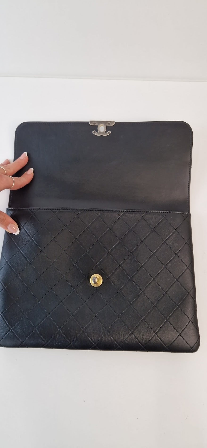 Pochette Chanel  Cc  Logo  Clutch  nera