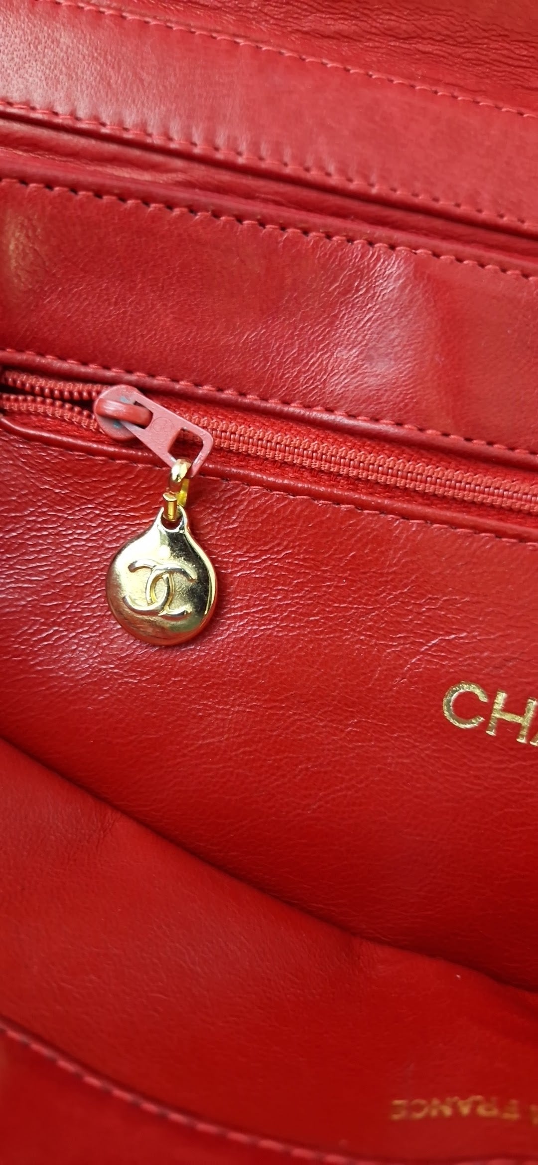 Chanel red shoulder bag