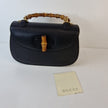 Gucci „Bamboo 1947“ kleine schwarze Lederhandtasche