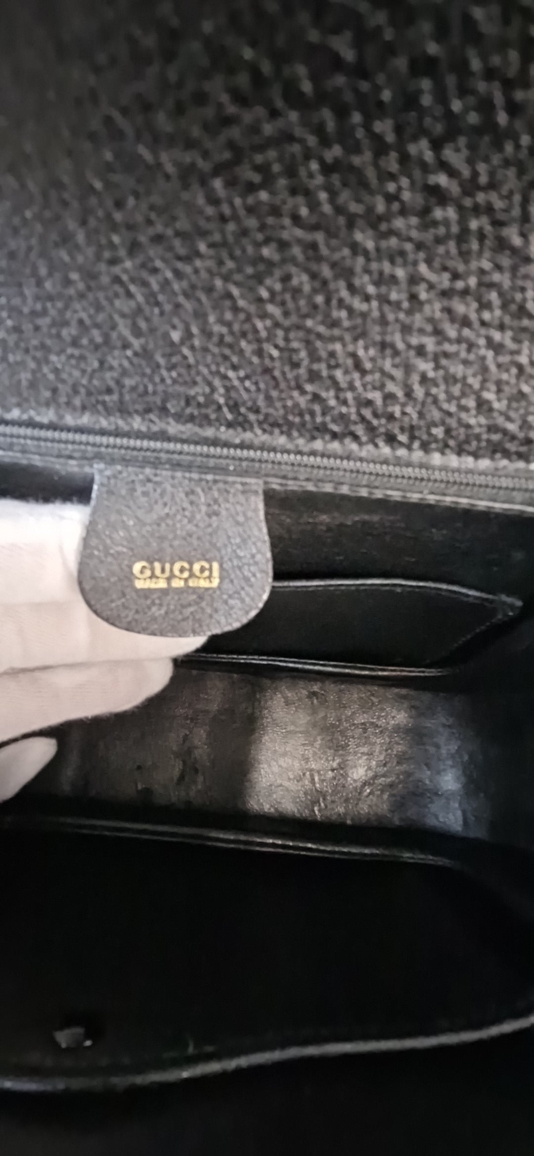 Gucci „Bamboo 1947“ kleine schwarze Lederhandtasche