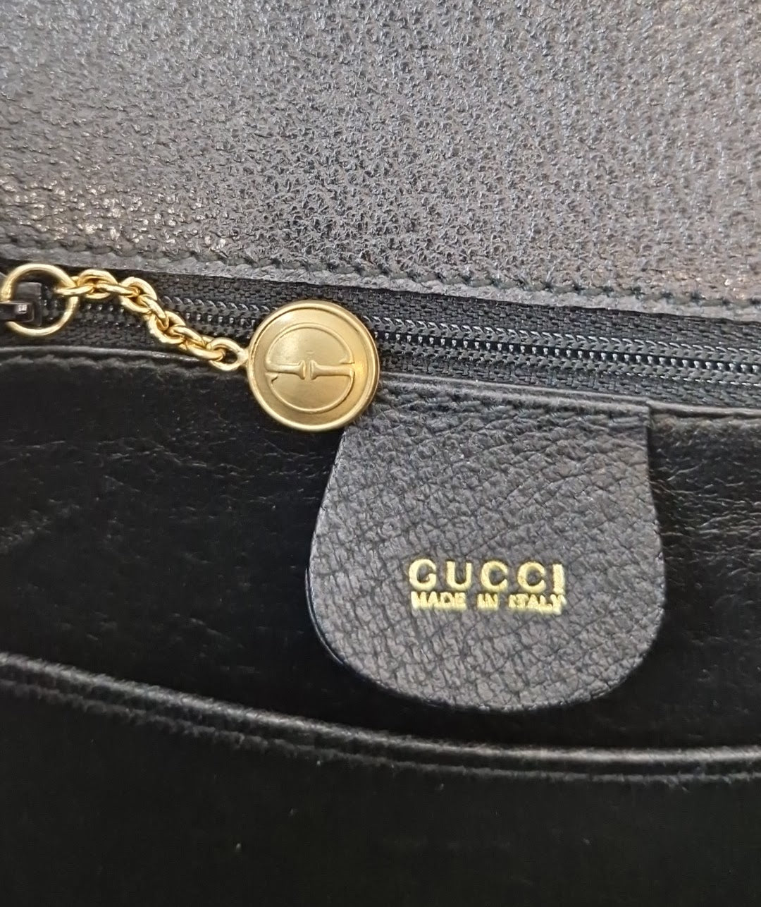 Gucci „Bamboo 1947“ kleine schwarze Lederhandtasche