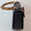 Gucci „Bamboo 1947“ kleine schwarze Lederhandtasche