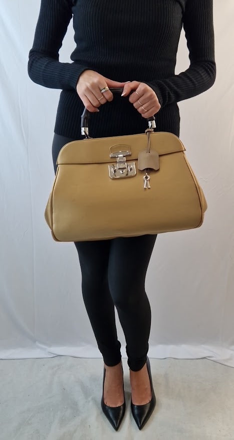 Borsa a mano Gucci Bamboo  Lady Look  oro