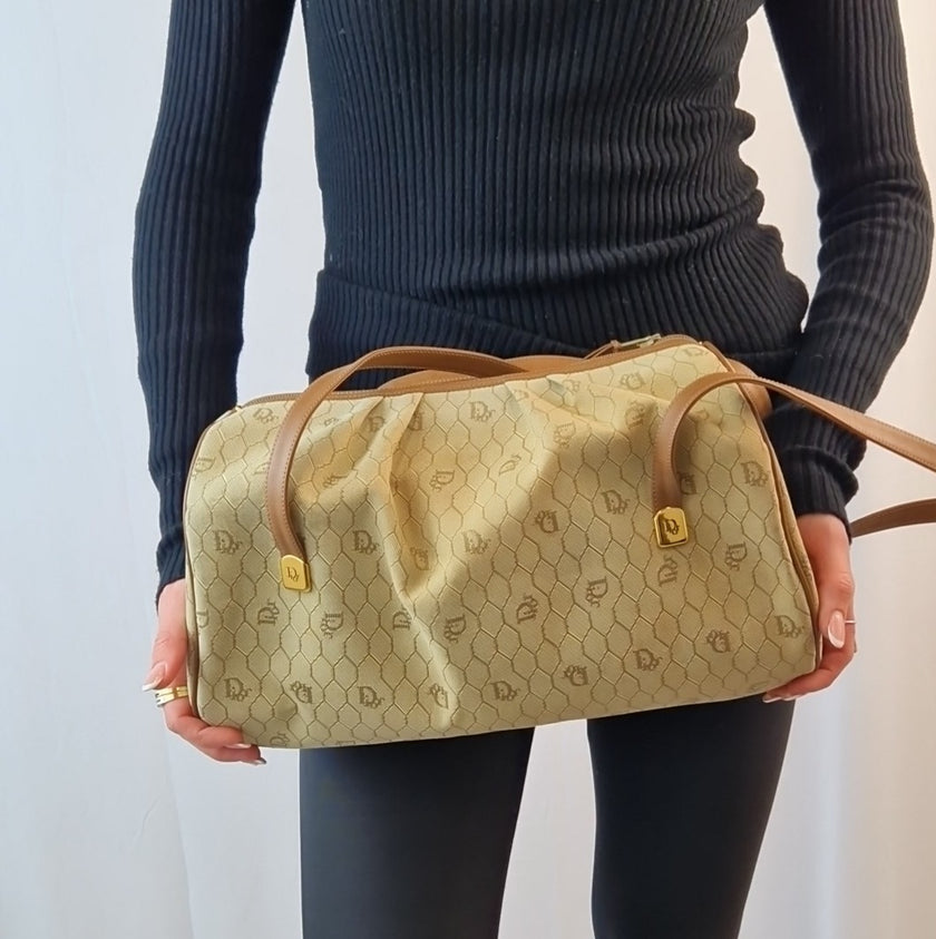 Borsa Christian Dior Vintage in tela Honeycomb