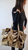 Salvatore Ferragamo Verve Fox Fur Leather Handbag