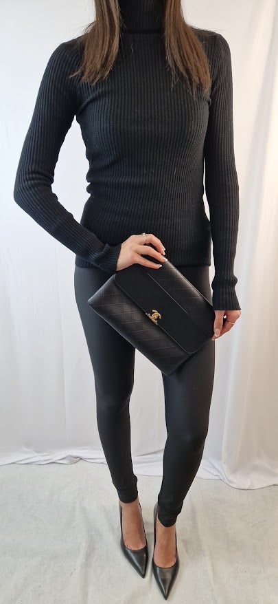 Pochette Chanel  Cc  Logo  Clutch  nera