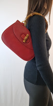 Gucci Handtasche aus rotem Leder „Bamboo 1947“