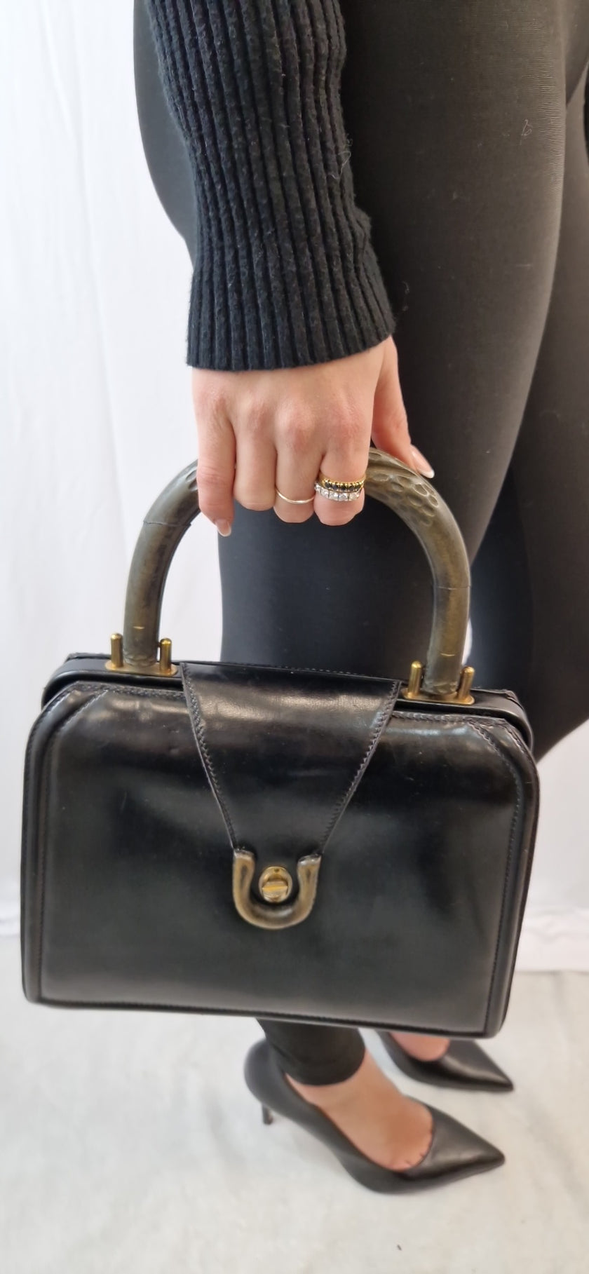 Gucci-Handtasche mit Griffen in Bambusoptik