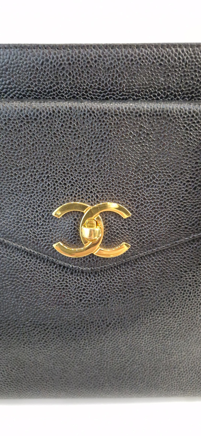 Chanel Coco Mark Schwarze Schultertasche