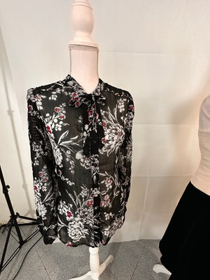 Blusa Guess motivi floreali - seta mista Vintage