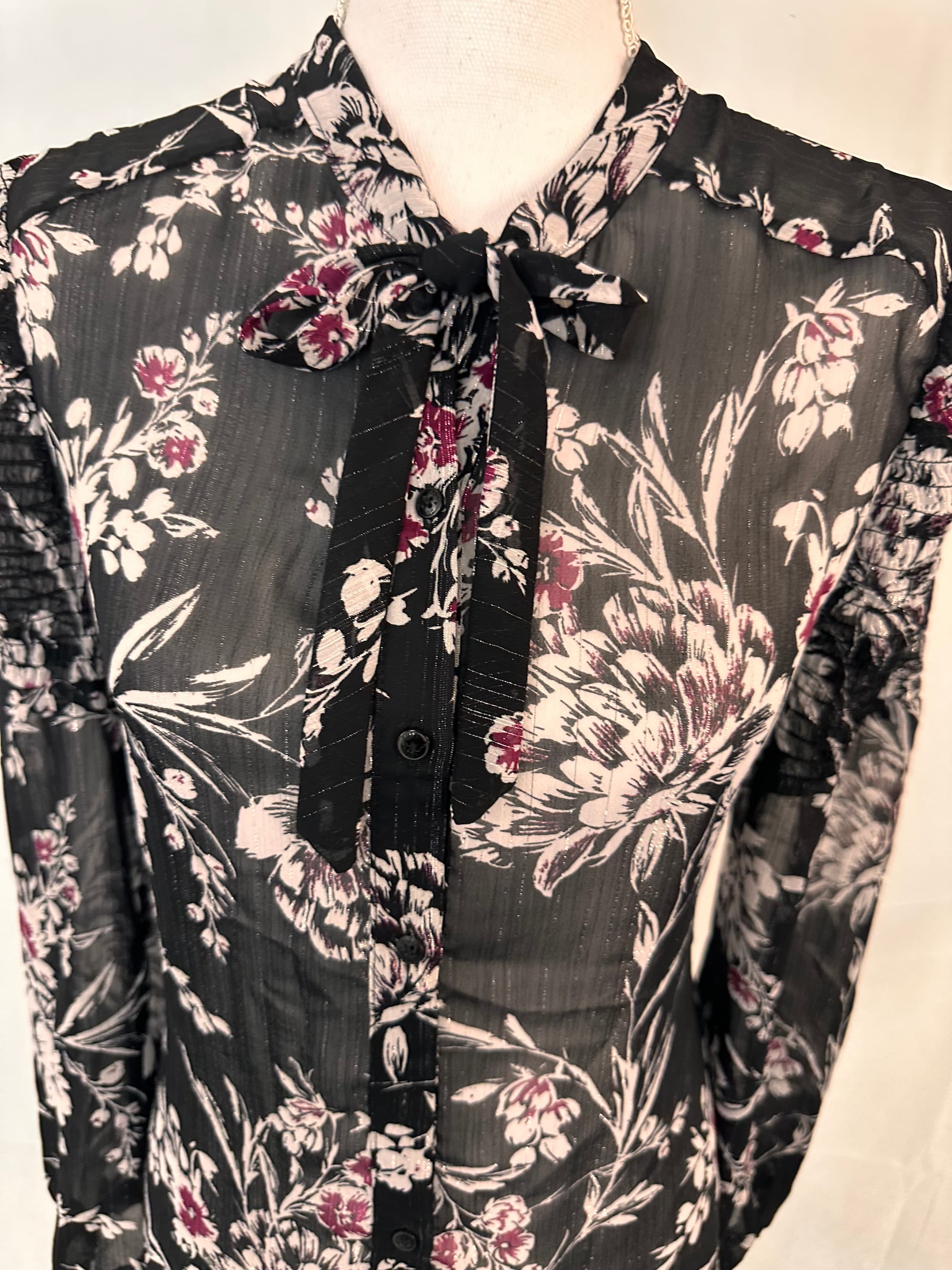 Blusa Guess motivi floreali - seta mista Vintage