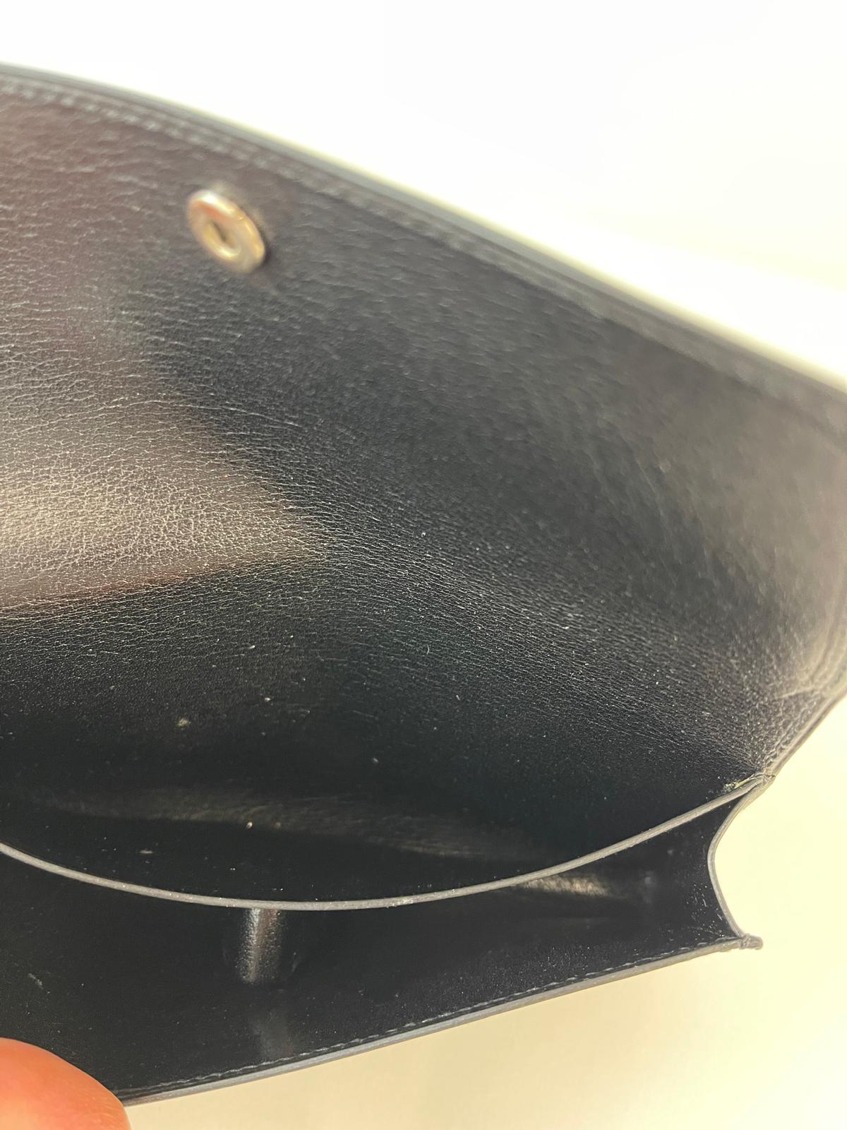 Hermès black glasses case